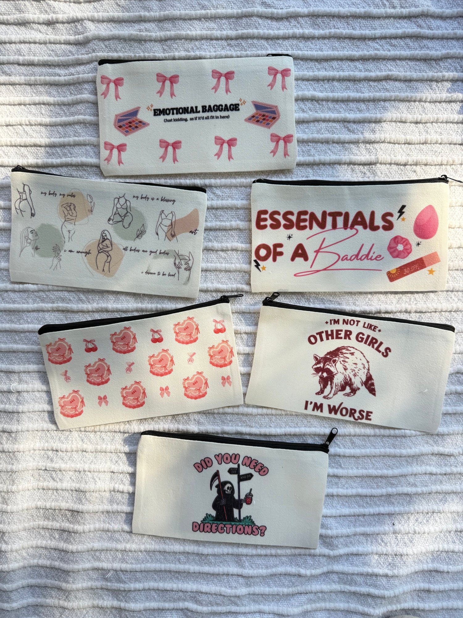 Canvas Cosmetic bags